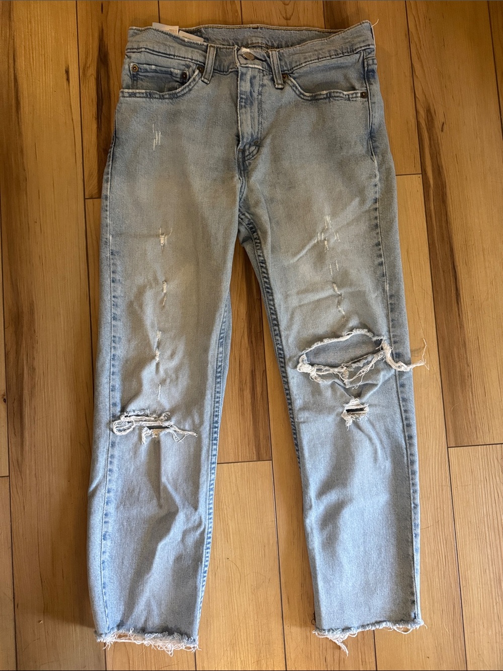 Levi's Light Blue Denim Jeans with Leather Patch